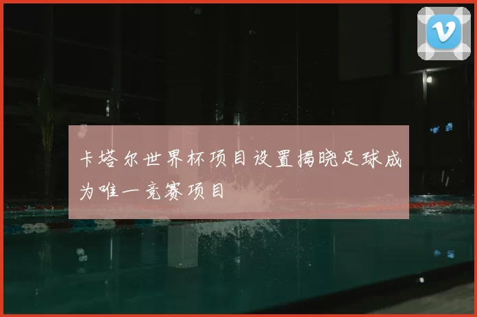 卡塔尔世界杯项目设置揭晓足球成为唯一竞赛项目